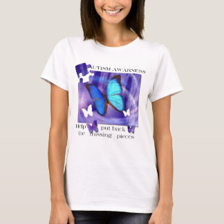 Camiseta Rompecabezas de la mariposa del autismo