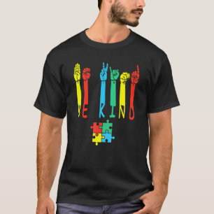 Camiseta Rompecabezas de Lenguaje de Señas Manuales de Ser 