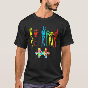 Camiseta Rompecabezas de Lenguaje de Señas Manuales de Ser 