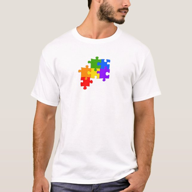 Camiseta Rompecabezas de LGBT (Anverso)