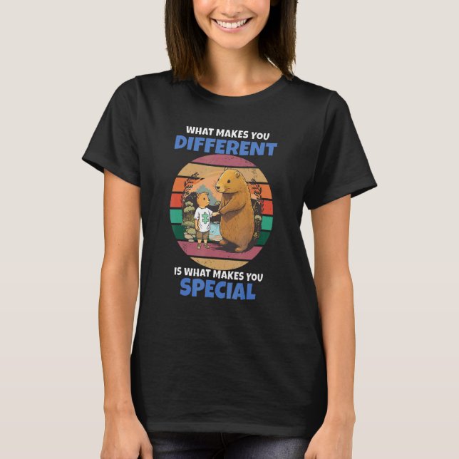 Camiseta Rompecabezas de Mamá y Bebe Capybara Mes de Concie (Anverso)