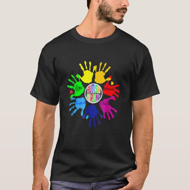 Camiseta Rompecabezas de mano de lenguaje de señas de conci (Anverso)