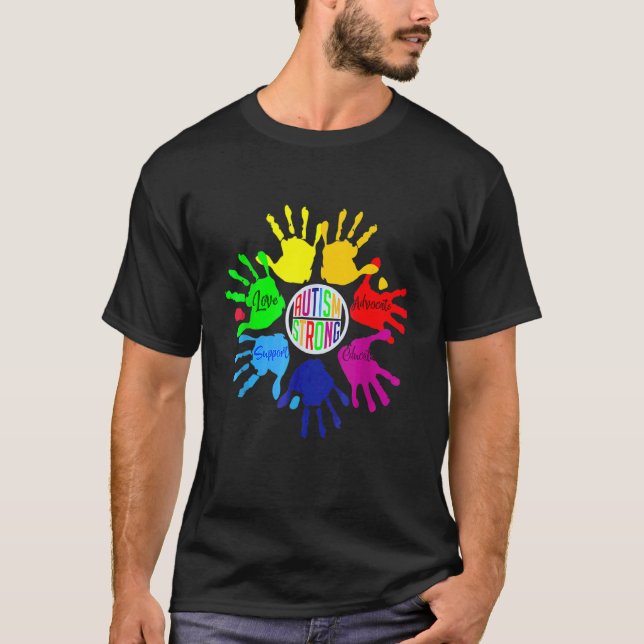 Camiseta Rompecabezas de mano de lenguaje de señas de conci (Anverso)
