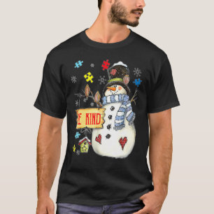 Camiseta Rompecabezas de muñeco de nieve amable Conciencia