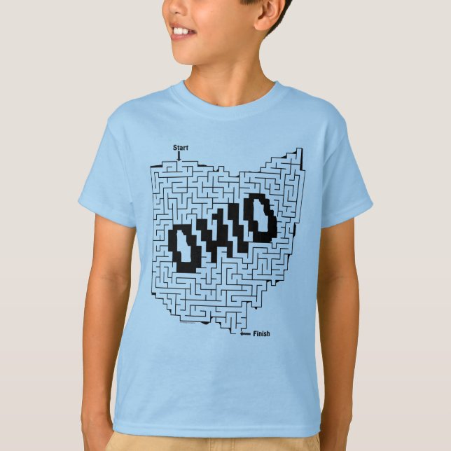 Camiseta Rompecabezas de Ohio Maze (Anverso)