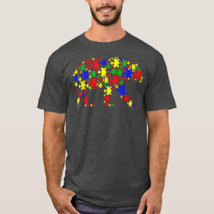 Camiseta Rompecabezas de oso gracioso animales añoran conci