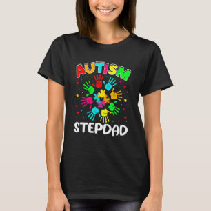 Camiseta Rompecabezas de padrastro autista Apoyo a la famil