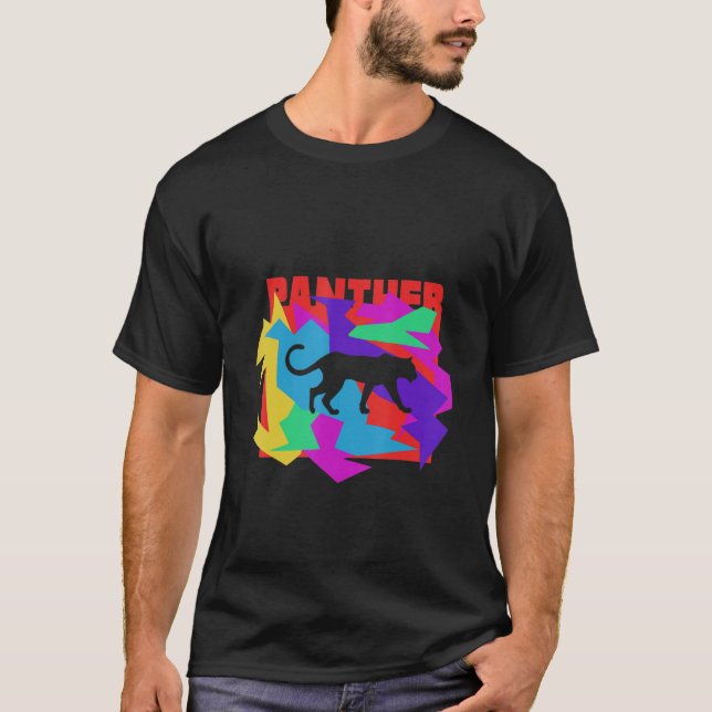 Camiseta Rompecabezas de Panther Animal Mosaik (Anverso)