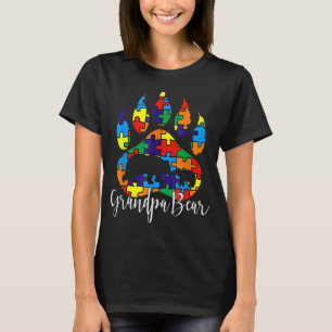 Camiseta Rompecabezas de pata de Mens Grandpa Bear Concienc