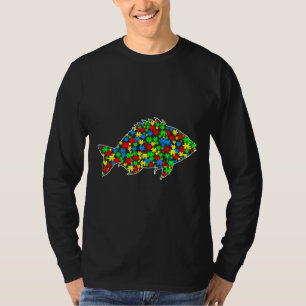Camiseta Rompecabezas de pescado Animales Autismo Concienci