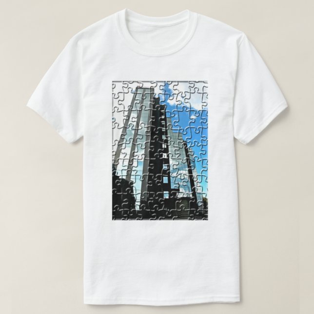 Camiseta Rompecabezas de rascacielos (Diseño del anverso)