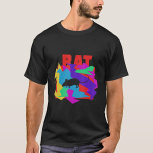 Camiseta Rompecabezas de Rat Animal Mosaik