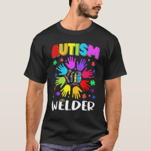Camiseta Rompecabezas de soldador de autismo Conciencia de