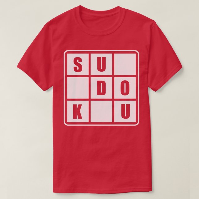 Camiseta Rompecabezas de Sudoku (Diseño del anverso)