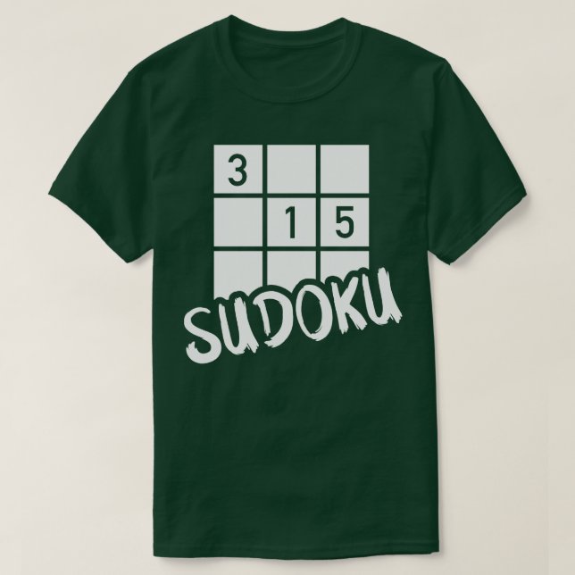 Camiseta Rompecabezas de Sudoku 2 (Diseño del anverso)