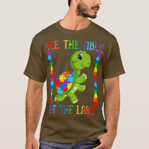 Camiseta Rompecabezas de tortuga suave pieza Autismo Concie