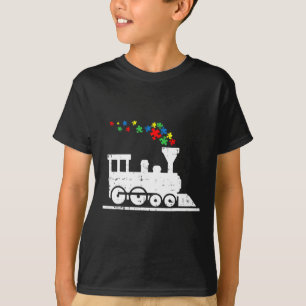 Camiseta Rompecabezas de tren Conciencia sobre el Autismo N