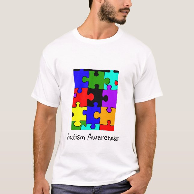 Camiseta rompecabezas del autismo, conciencia del autismo (Anverso)
