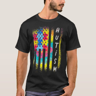 Camiseta Rompecabezas del autismo de la bandera inspiradora