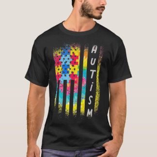 Camiseta Rompecabezas del autismo de la bandera inspiradora