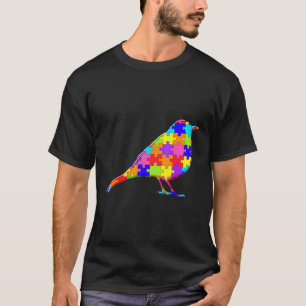 Camiseta Rompecabezas del autismo de los animales de ave