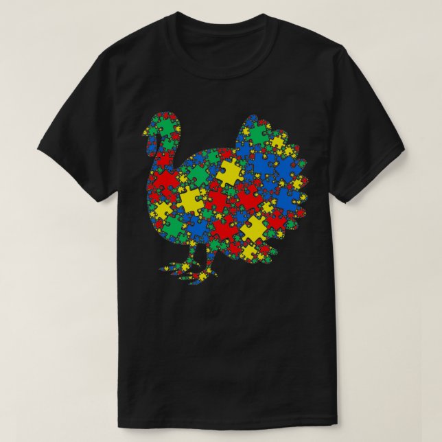 Camiseta Rompecabezas del autismo en Turquía para las mujer (Diseño del anverso)