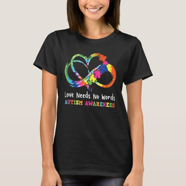 Camiseta Rompecabezas del Corazón Sin Necesidad de Palabras (Anverso)