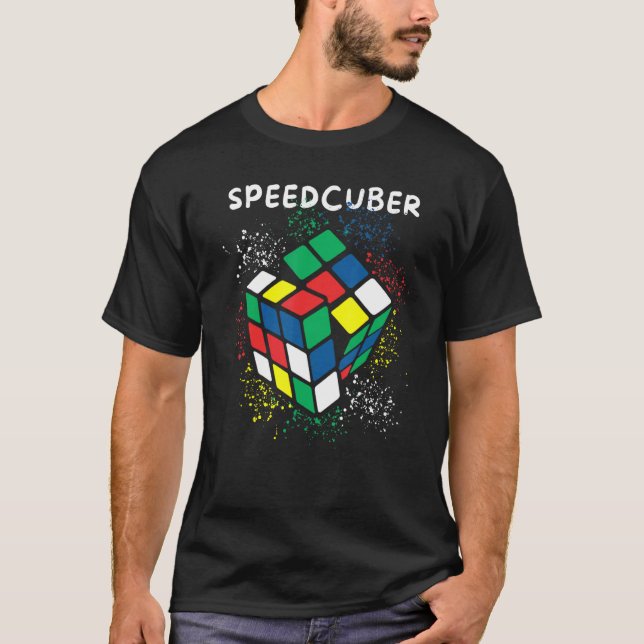 Camiseta Rompecabezas del cubo del rompecabezas de la veloc (Anverso)