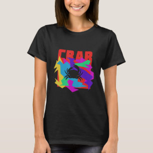 Camiseta Rompecabezas del Mosaik animal del Cangrejo