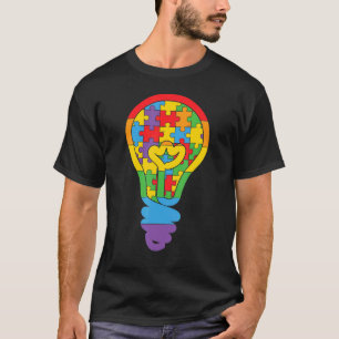 Camiseta Rompecabezas del relámpago autista