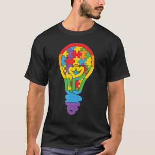 Camiseta Rompecabezas del relámpago autista