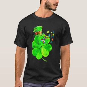 Camiseta Rompecabezas del trébol del día de San Patricio de