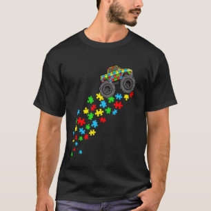 Camiseta Rompecabezas divertido de camión Monter de concien
