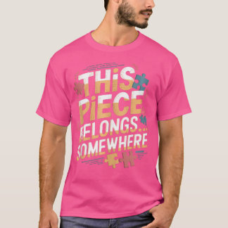 Camiseta Rompecabezas divertidos de la pieza del rompecabez