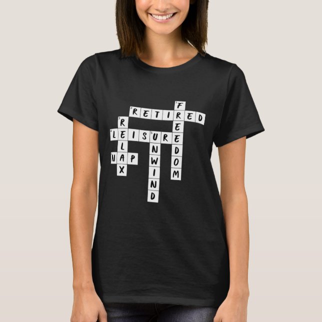 Camiseta Rompecabezas entre líneas de retiro Sorprendente (Anverso)