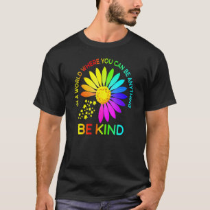 Camiseta Rompecabezas Girasol Sé Amable Apoya la Conciencia