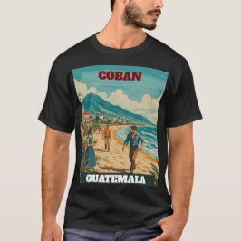 Camiseta Rompecabezas  GUATEMALA COBAN Retro poster