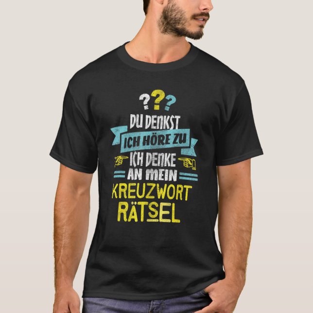 Camiseta Rompecabezas I Crossword Para Letra Puzzles Nerd (Anverso)