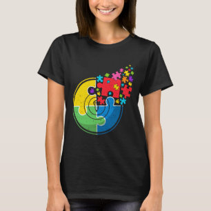 Camiseta Rompecabezas Lacrosía Apoyo Autismo Sensibilizació