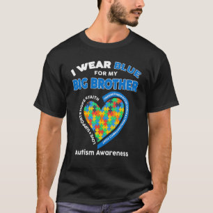 Camiseta Rompecabezas Llevo Azul Por Mi Hermano Mayor Conci