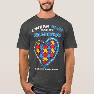Camiseta Rompecabezas, llevo el azul nieto, autismo, concie