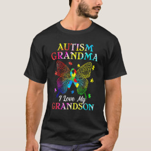 Camiseta Rompecabezas Mariposa Autismo Abuela Amo a mi niet