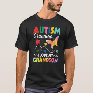 Camiseta Rompecabezas Mariposa Autismo Abuela Amo a mi niet