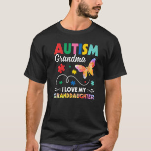 Camiseta Rompecabezas Mariposa Autismo Abuela Amo a mi niet