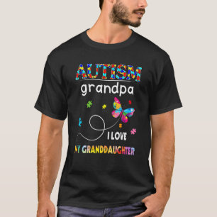 Camiseta Rompecabezas Mariposa Autismo Abuelo Amo a mi Niet