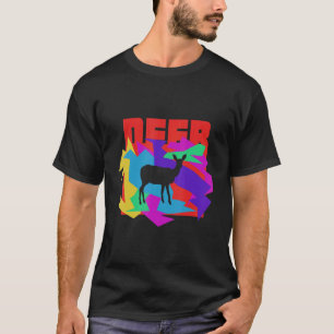Camiseta Rompecabezas Mosaico Animal Ciervo