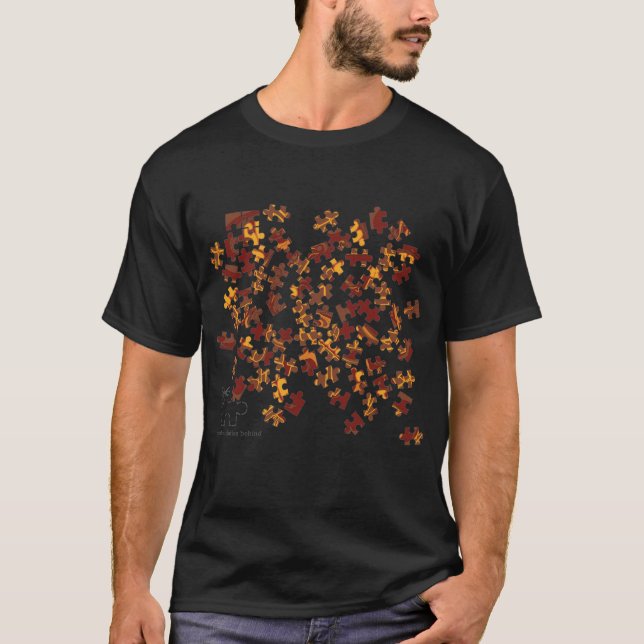 Camiseta Rompecabezas - oscuridad (Anverso)