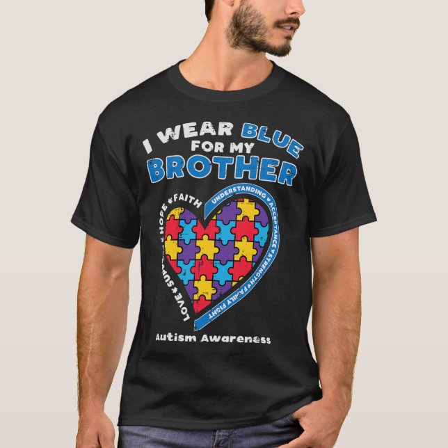Camiseta Rompecabezas Que Uso Azul Para Concienciar Sobre E (Anverso)
