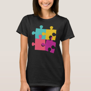 Camiseta Rompecabezas resolviendo pasatiempos crucigrama