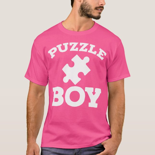 Camiseta Rompecabezas Rompecabezas divertido chico (Anverso)